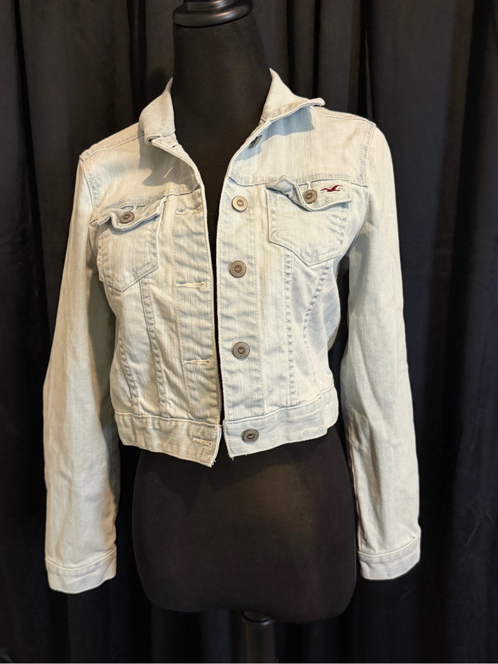 Hollister Light Blue Washed Denim Jacket